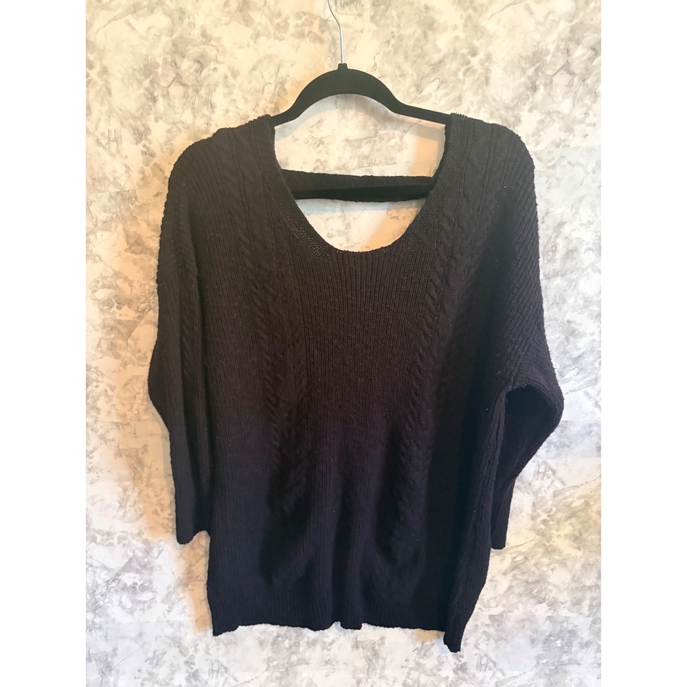 Torrid Black Cable Knit Sweater